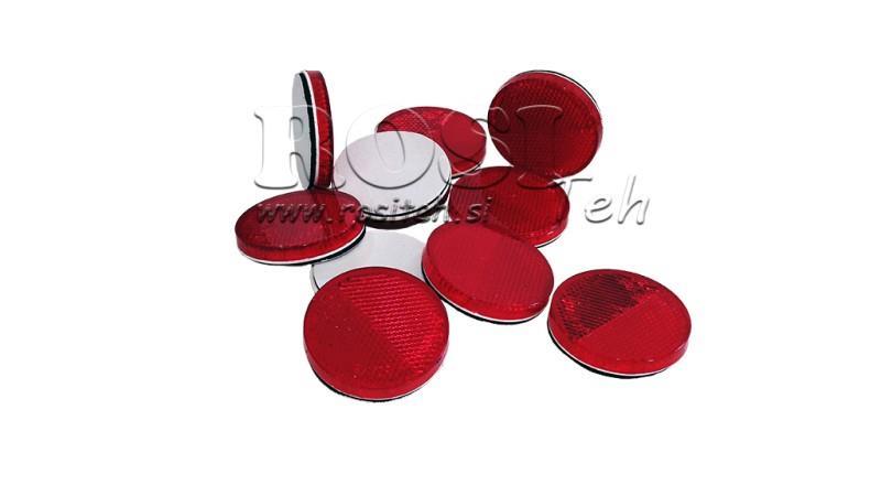 ROUND REFLECTOR dia.60 RED (10pcs)