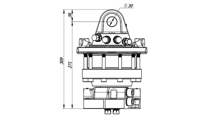 HIDRAULIKUS FORGATÓ 5500/3250 KG KARIMÁVAL