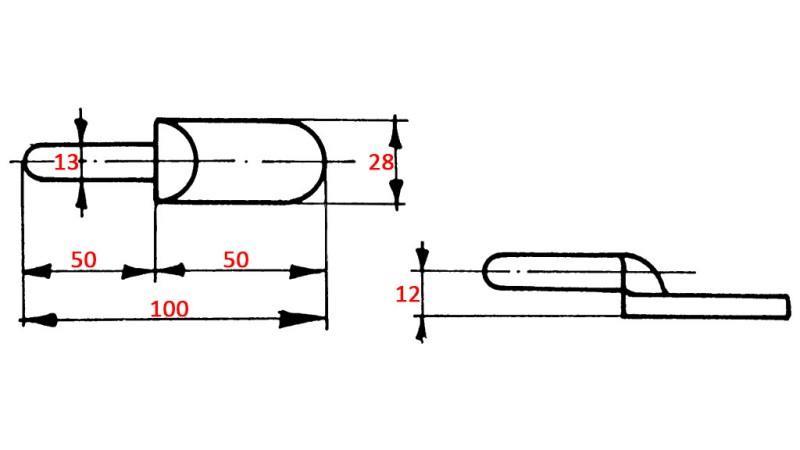 TRAILER HINGE MALE