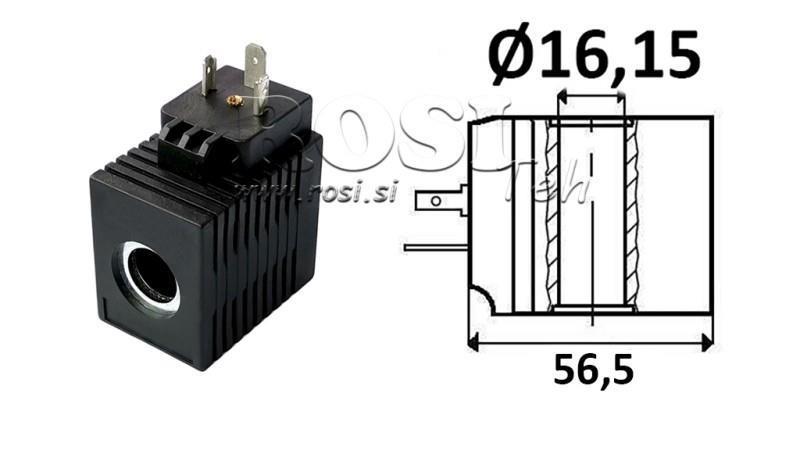 ELEKTROMAGNETSPULE 220V AC - CB12 - fi 16,15mm-52mm 30W IP65