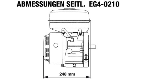 benzin motor EG4-200cc-5,10 kW-3.600 U/min-E-KW20x53-elektomos inditás