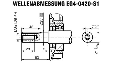 benzin motor EG4-420cc-9,6kW-13,1HP-3.600 U/min-H-KW25x63-kézi inditás