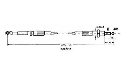 BRAIDED CABLE L=1500 - fork