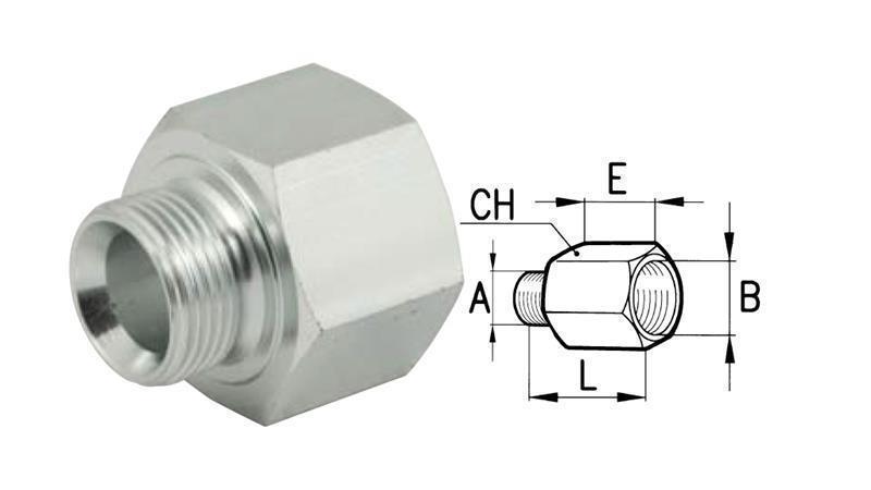 HIDRAULISKAIS ADAPTERIS VĪRIETIS-SIEVIETE 3/8''-18x1.5