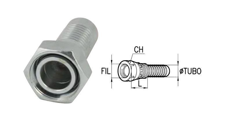 HIDRAULISKĀ SAVIENOJUMS DKOS 12 S FEME DN10-M20X1,5