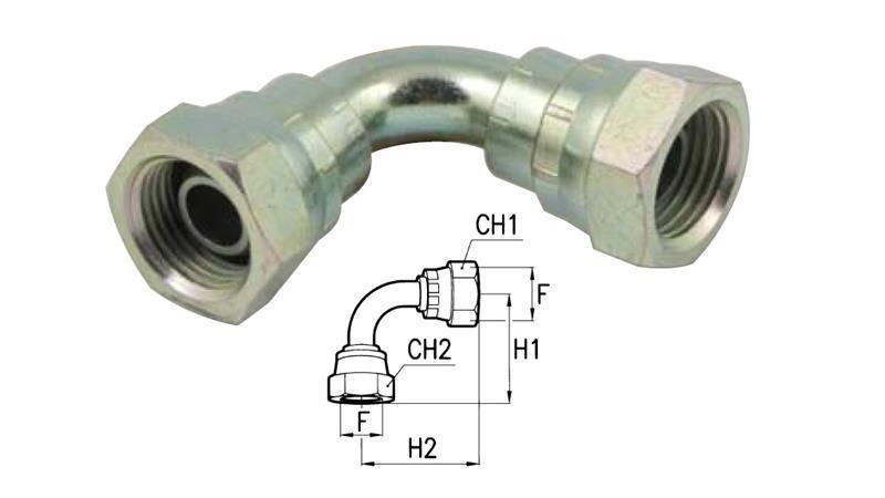 HIDRAVLIČNI KOLENO 90� ŽENSKI-ŽENSKI M22x1,5