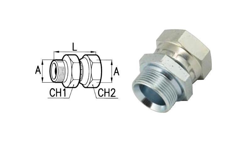 HYDRAULIC STUD FITTING MALE SWIVEL NUT 1/2