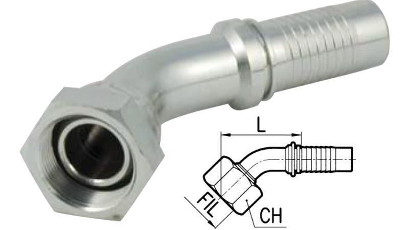 HIDRAVLIČNI PRIKLJUČEK BSP ŽENSKI KOLENO 45° DN6-M18x1,5