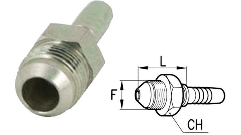 HYDRAULISCHER ANSCHLUSS AGJ JIC74° MÄNNLICH DN10-7/8