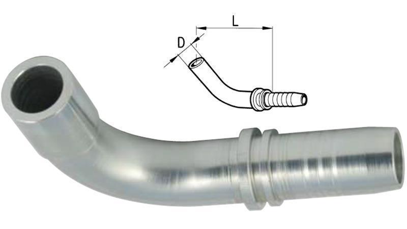 HYDRAULIC FITTING PIPE ELBOW 90° DN10-d.14