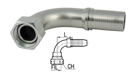 HYDRAULIC FITTING DKOL 12 L FEMALE ELBOW 90°