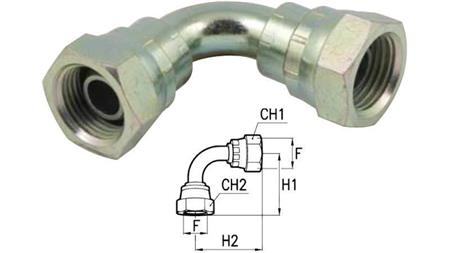 HIDRAVLIČNI KOLENO 90� ŽENSKI-ŽENSKI M22x1,5