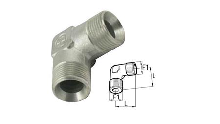 HYDRAULIK KNIE 90°BSP KURZ MÄNNLICH-MÄNNLICH 3/4