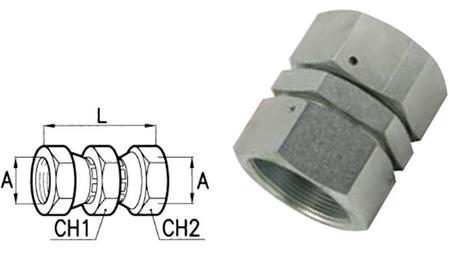 HYDRAULIC DOUBLE SWIVEL NUT 3/4