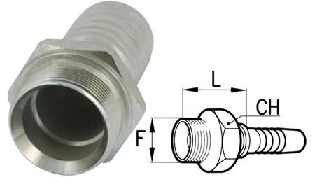 HYDRAULIC FITTING BSP MALE DN13-M18x1,5