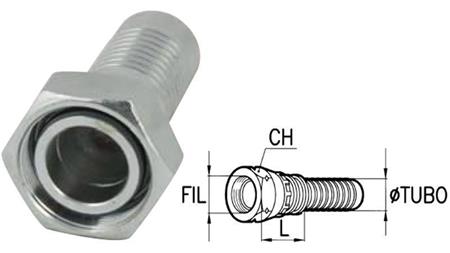 HYDRAULIC FITTING DKOS 14 S FEMALE DN12-M22x1,5