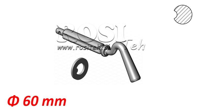 SINGLOVÝ VÝŘEZ PRO SKLÁPACÍ VÁLCE KULOVÝ Φ 60