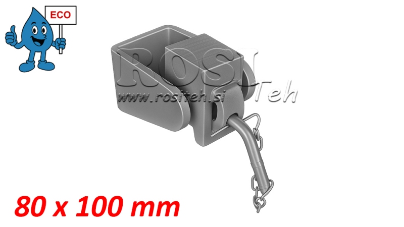 SOPORTE DE HORQUILLA PARA CAISSON VOLQUETE 80X100MM ECO