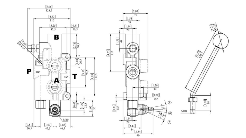 HYDRAULIKVENTIL P81-Rs- AUTOMATISCH FÜR SPALTER - DOPPELGESCHWINDIGKEIT