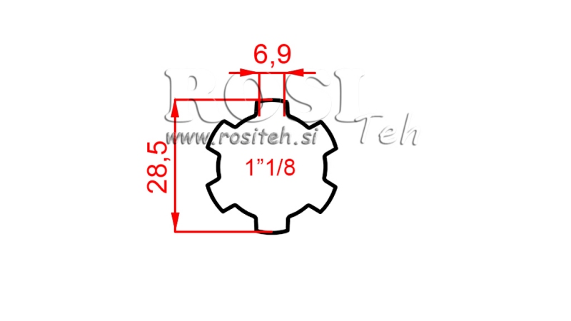 KARDANSKA UTORNA GRED 1-1/8 (1000 mm)