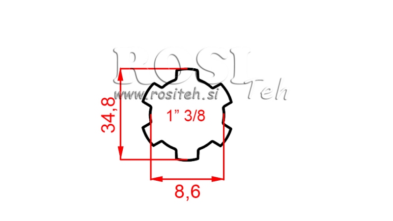 ZAPFWELLENADAPTER 1-3/8 STANDARD (400 mm)