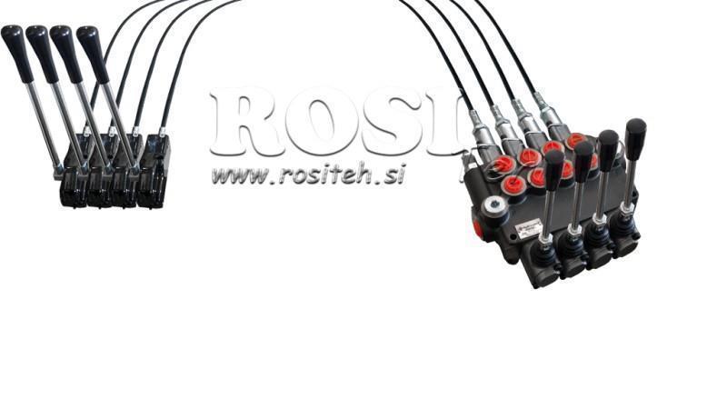 JOYSTICK KÉT KAROS 1.5 m HIDRAULIKUS SZELEP 4xP80 liter.