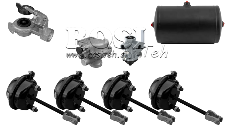 PÓTKOCSI LEVEGŐS FÉKKÉSZLET 1 KÖRÜ SISTEM 4 HENGER