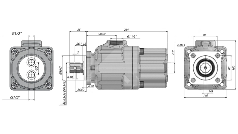 HYDRAULICZNA POMPA TŁOKOWA -100CC - 300 BAR