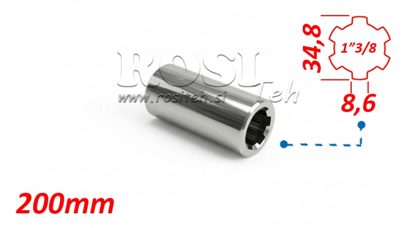 P.T.O. АДАПТЕР БУШ 1”3/8 L=200