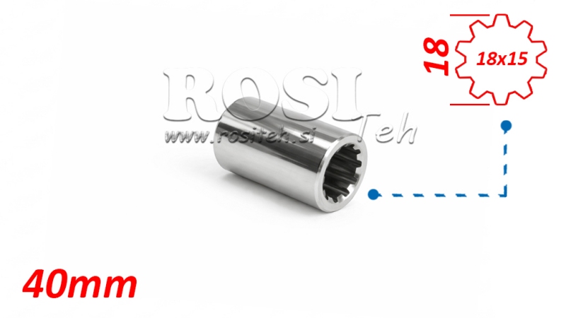 KARDANADAPTERI HOLKKI 18x15 (10 URAA) (40 mm)