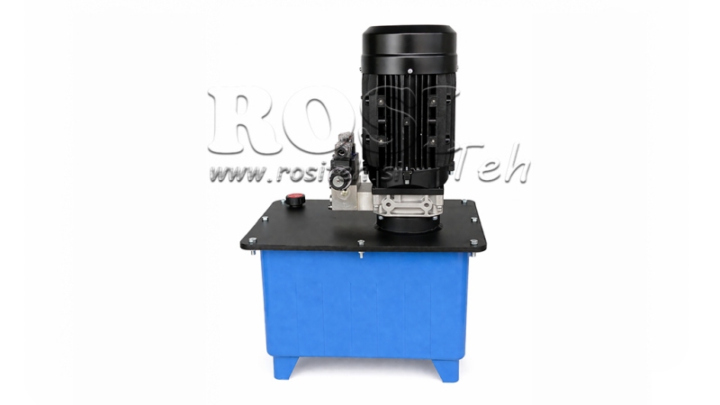 MINI HIDRAULINIS JĖGOS BLOKAS 380V AC (4 kW) - 8 cc - 12 lit/min - bakas 25 lit