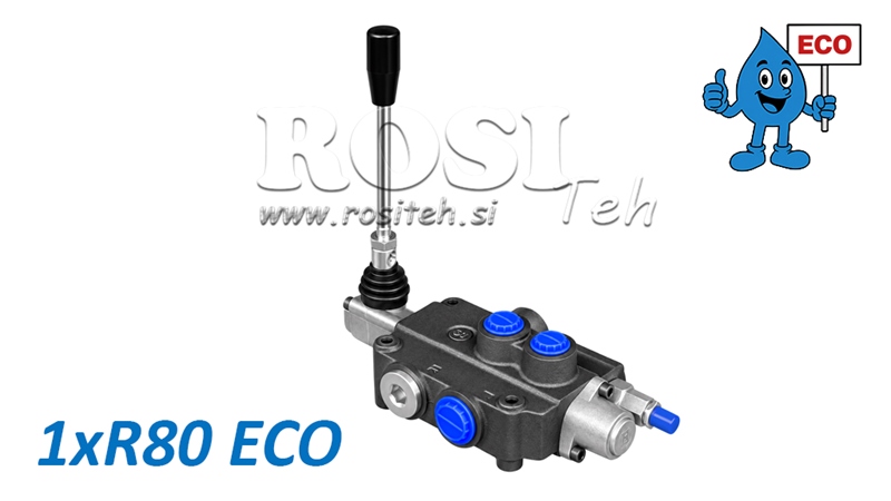 HIDRAULIKUS KÉZI SZELEP – 1 SZEKCIÓS ÚTVÁLTÓ SZELEP 1xR80 ECO