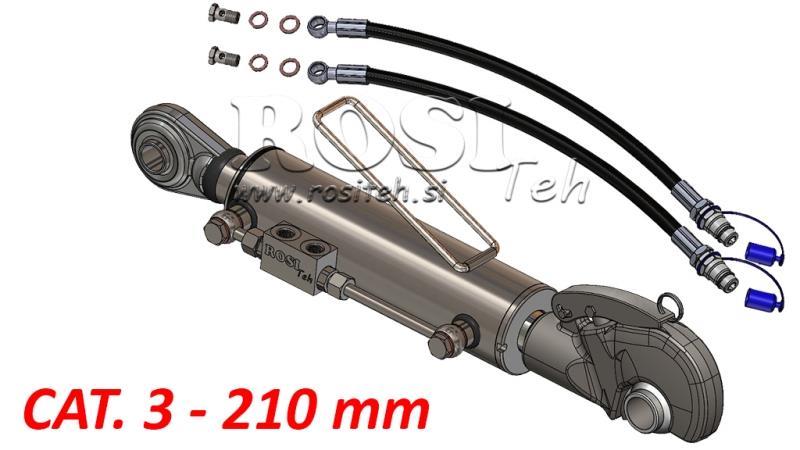 HYDRAULIC TOP LINK WITH HOOK - CAT. 3 - 80/40-210 (90-210 HP) (25,4 mm)