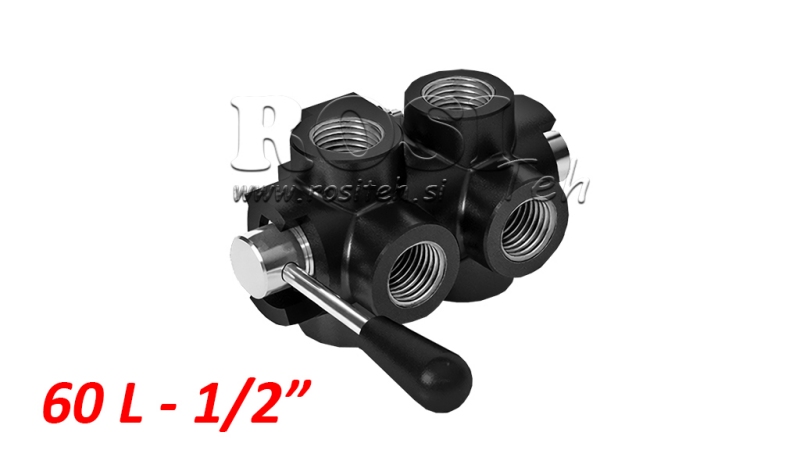 VÁLVULA MANUAL DE 6 PORTAS DF 1/2 - 60LIT