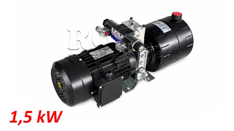 MINI UNIDAD DE POTENCIA HIDRÁULICA 380V AC (1.5 kW) - 5.8 cc - 8.2 lit/min - tanque 6 lit