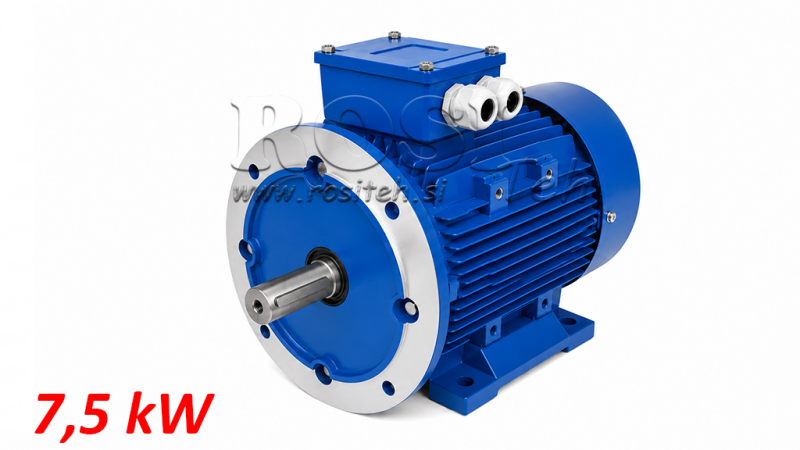 7.5KW - ELECTRIC MOTOR MS132M-4_1450RPM 3 PHASE LEGS+FLANGE-B3B5