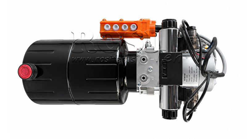 MINI POWER-PACK HIDRÁULICO 12V DC - 1.6kW = 2.1cc - 8 lit - 2x unidade bidirecional (metal)