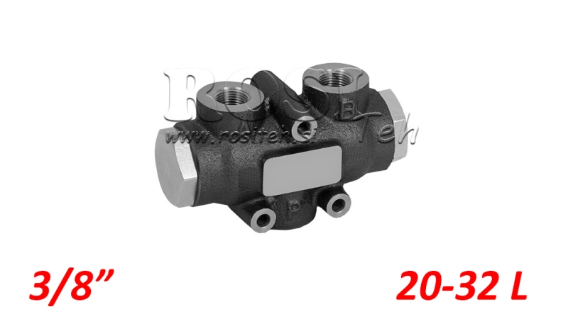 HYDRAULISCHER MENGETEILER V01004 20 - 32 lit - 3/8 - 250 bar (max.300 bar) V-EQ22