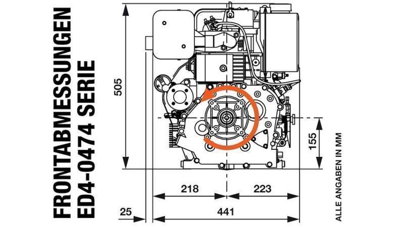 dízelmotor 474cc-8.0kW-3,600 RPM-E-KW25x88-elektromos indítás