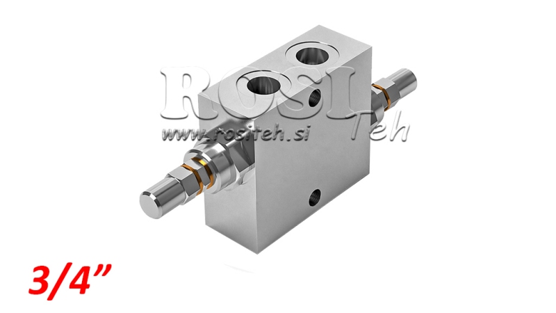 HYDRAULISCHE DRUKREGELAAR DOUBLE VAU 3/4 10-180 BAR