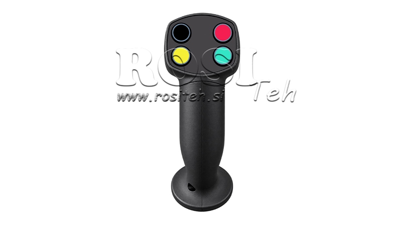 POIGNE DE COMMANDE A DISTANCE ROSI - 4 BOUTONS + BOUTON SUPPLEMENTAIRE ( NON-PROPORTIONNEL)