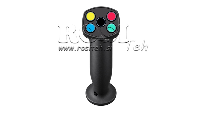 POIGNE DE COMMANDE A DISTANCE ROSI - 5 BOUTONS + BOUTON SUPPLEMENTAIRE ( NON-PROPORTIONNEL)