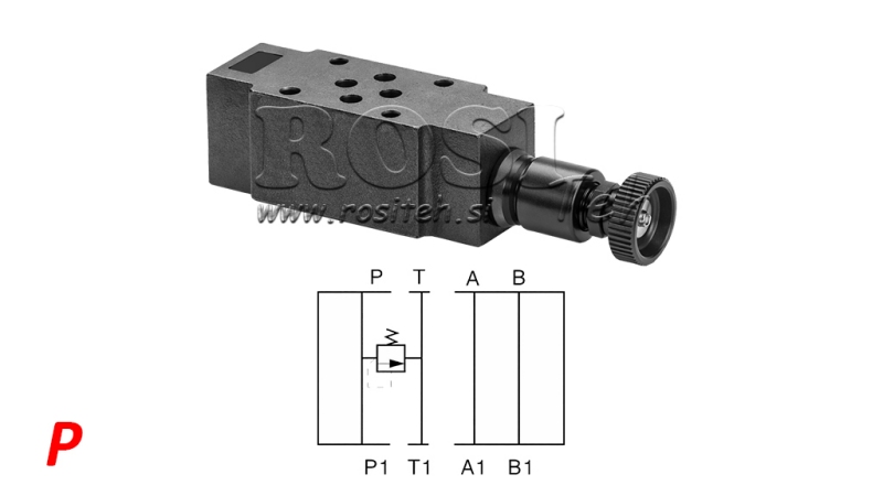 SAFETY VALVE CETOP 3 (P) 15-315 BAR