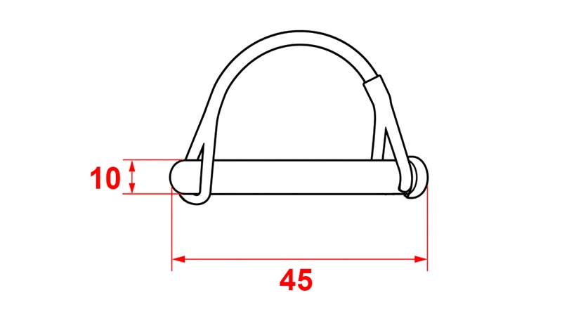 BIZTONSÁGI BIZTOSÍTÓ KÉSZLET FÉLKÖR fi 10/45 mm (5 db)