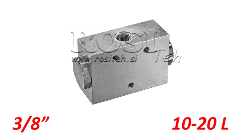 HYDRAULISK DISTRIBUTIONSVENTIL FLOW V1023 DFL 10-20 LIT - 3/8 - 250 BAR (MAX.300 BAR) METAL