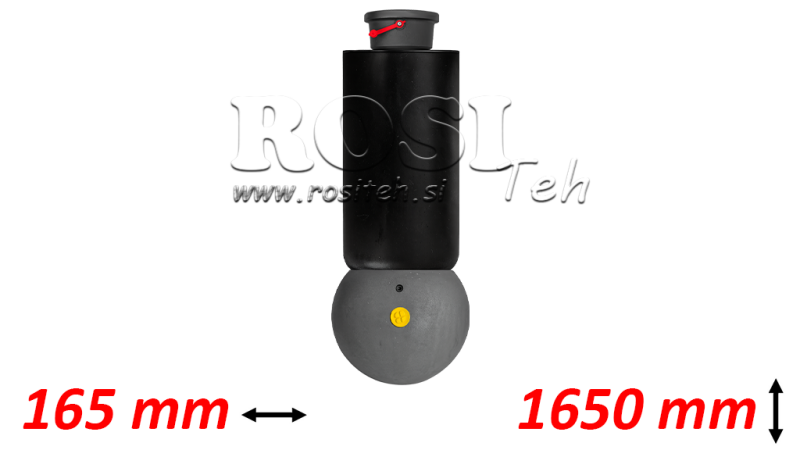 TELESZKÓPOS MUNKAHENGER - MEILLER KIPPER - 5 LÉPCSŐ 163 mm 15 ton - LÖKET 1650 mm