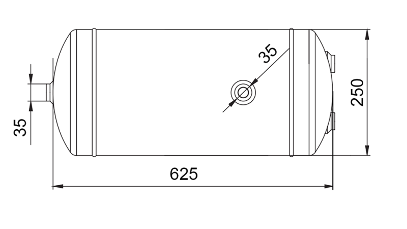 DEPÓSITO DE FRENO NEUMÁTICO 30 LIT 625X250 ECO