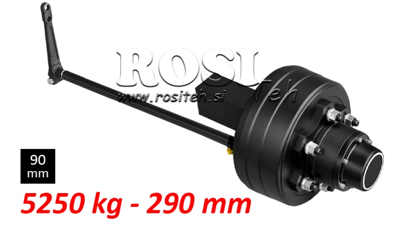 SEMIAXĂ CU FRÂNE - 5250 kg (6 ȘURUBURI) - 290 mm