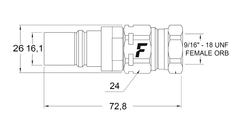 МЪЖКА БЪРЗА ВРЪЗКА ЗА MULTI-FASTER 1/4 ПОДВИЖНА ЧАСТ