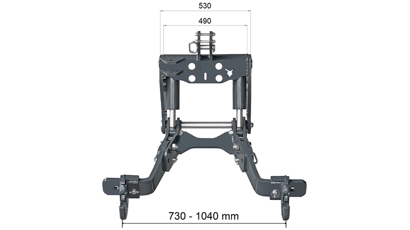 KIT UNIVERSEL HYDRAULIQUE FRONTAL ( AVANT) 2 EME - FLEXCATEGORIE POUR TRACTEUR 1500 KG (RAL AU CHOIX)